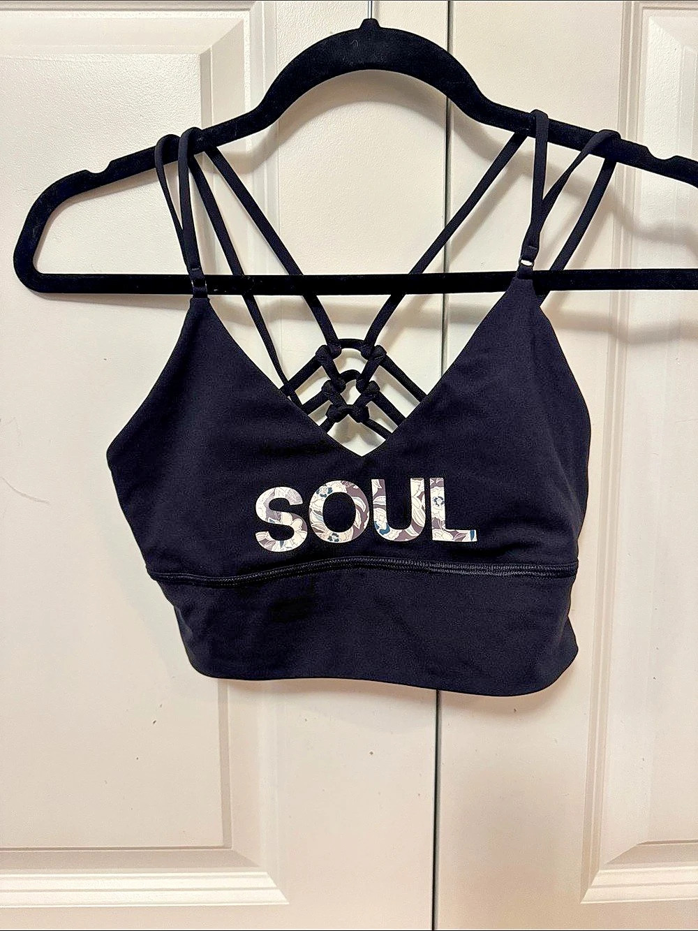 lululemon To The Beat Bra *SoulCycle Black Crop Top